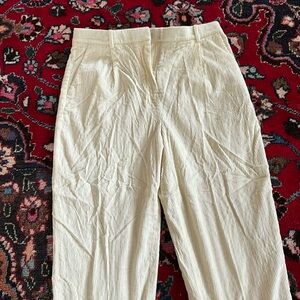 Pleated cotton corduroy pants J Crew